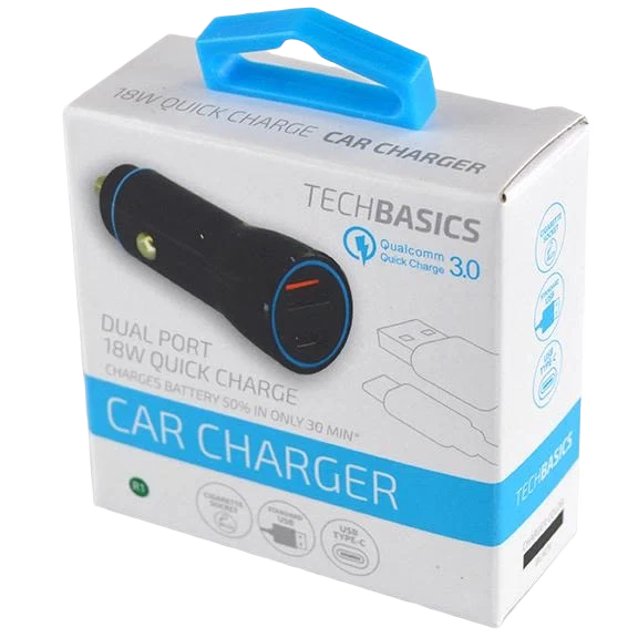 Quality Tech Basics Tech Basics Dual Port Car Charger Outstanding
