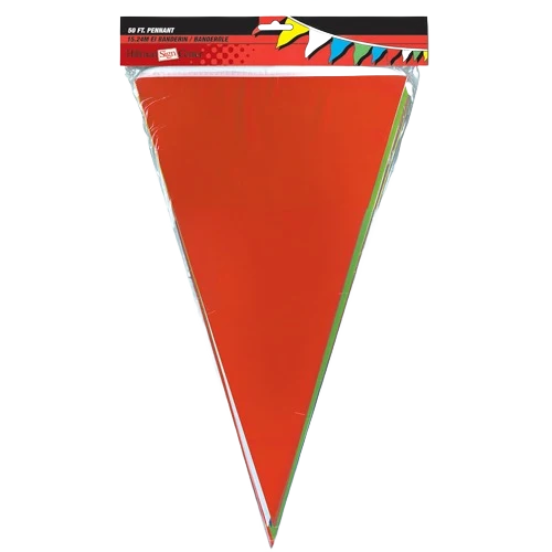 Premium Material Hillman Multi-Color Pennant Flags Sign 50 ft. Innovative