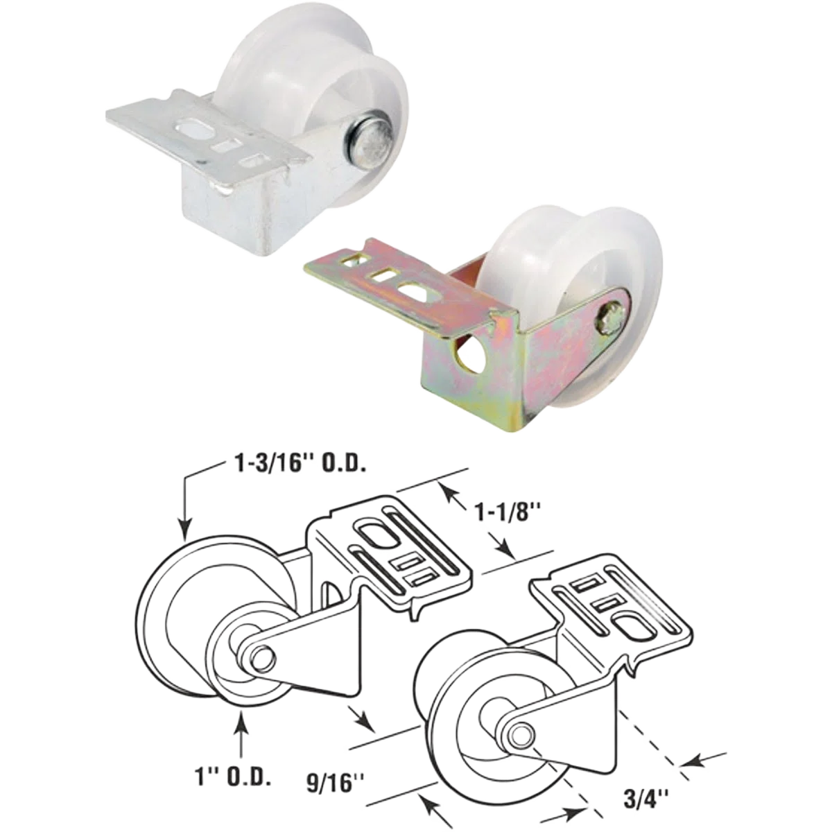 Practical Prime-Line Front Drawer Roller Bracket Secure