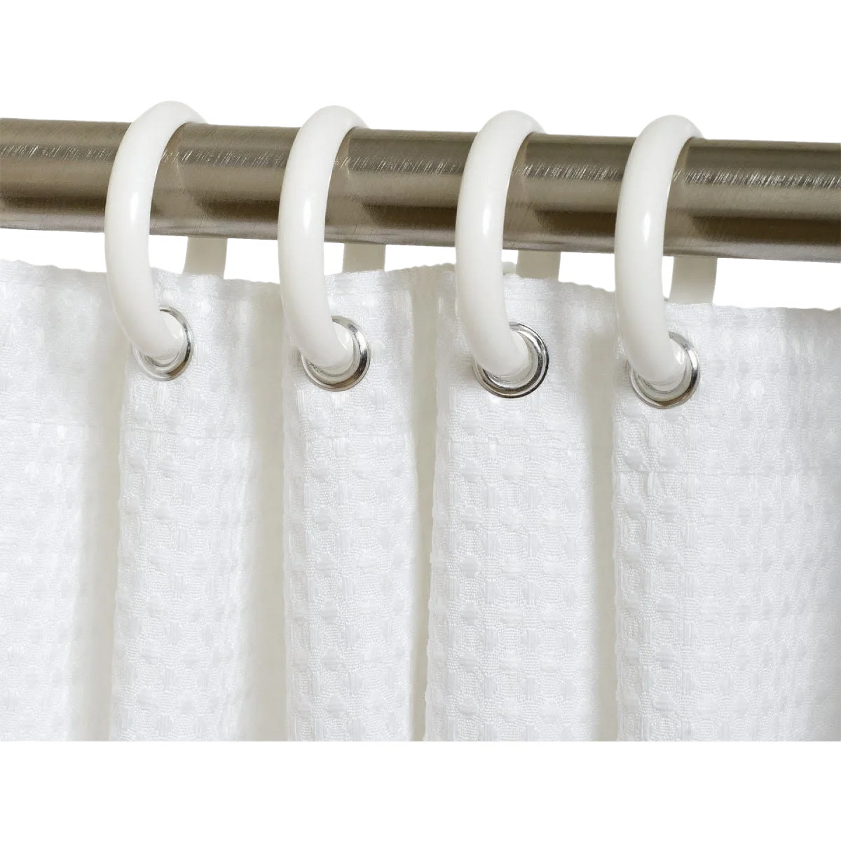 Reliable Zenith White Plastic Shower Curtain Hooks High-End
