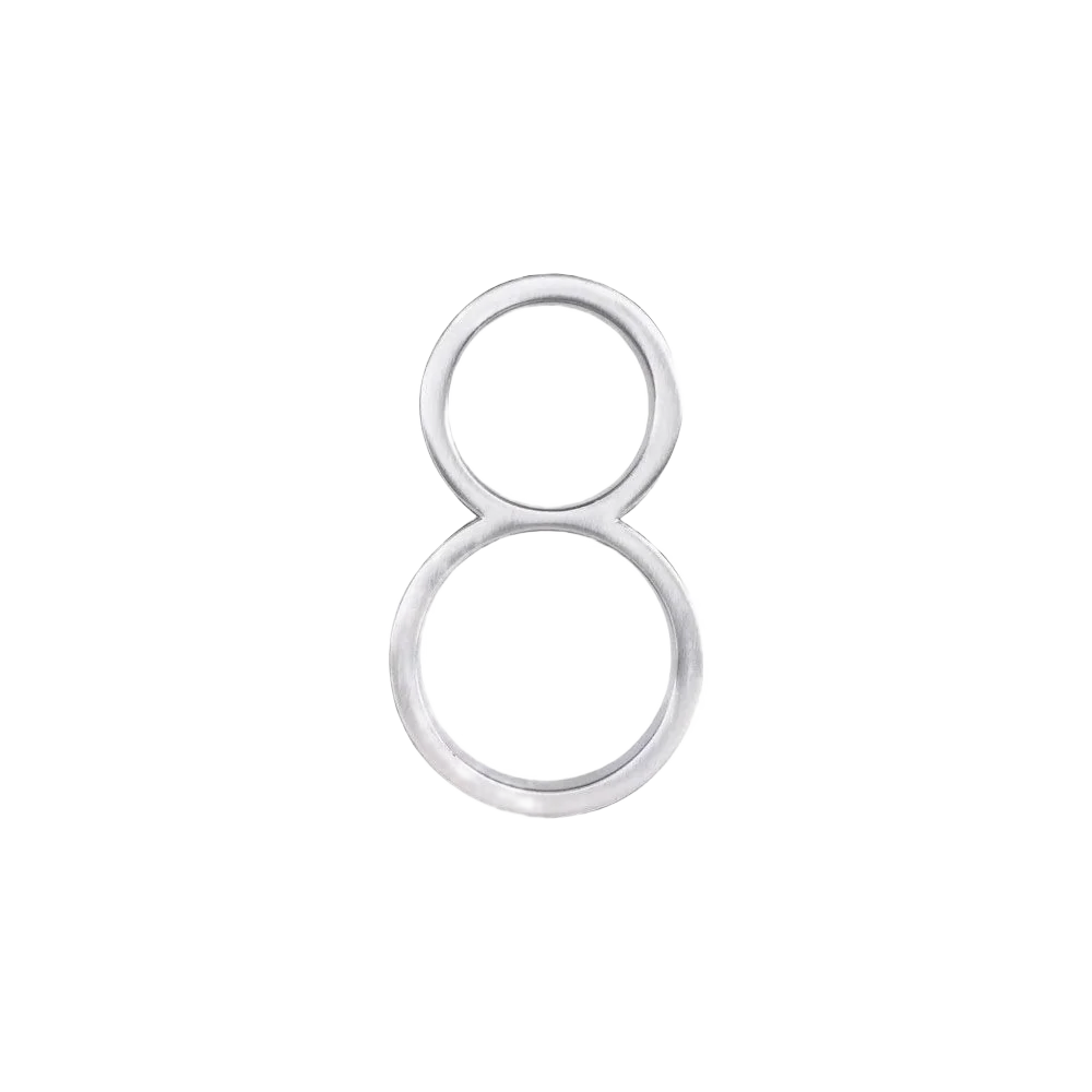 Pure Hillman Distinctions 5-In. Floating Mount Nickel House Number 8 Reliable