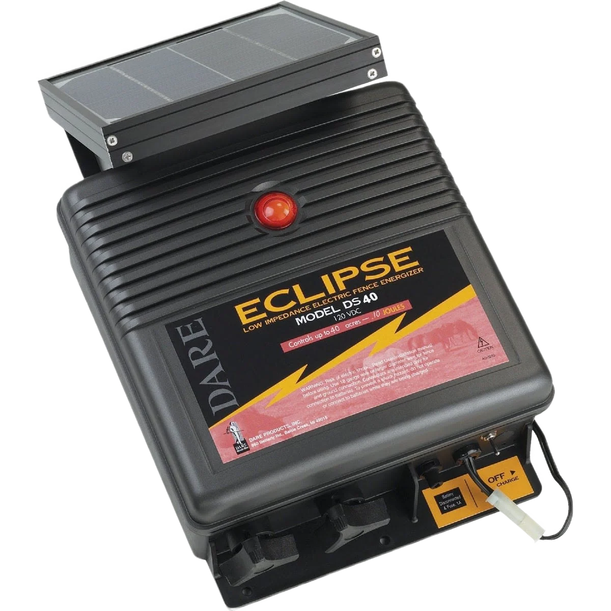 Long-Lasting Dare Eclipse Solar Electric Fence Charger Soft
