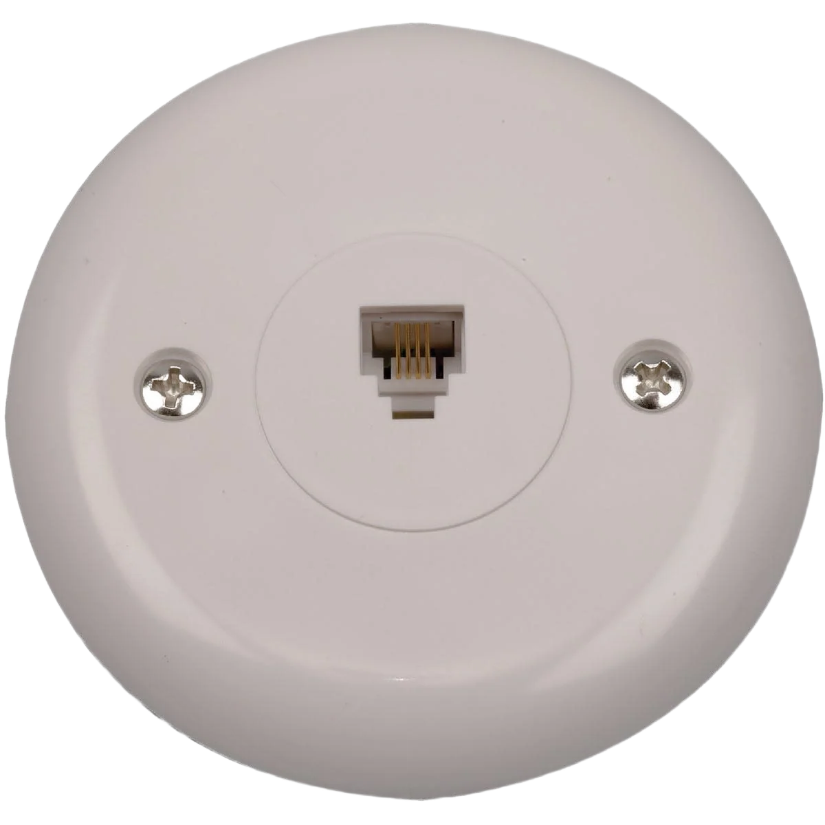 Lightweight RCA White Flush Mount Round Telephone Jack Trendy