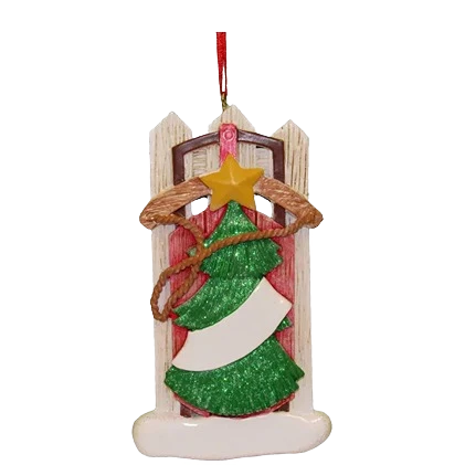 Soft Kurt S. Adler Personalized Sled with Tree Ornament Efficient
