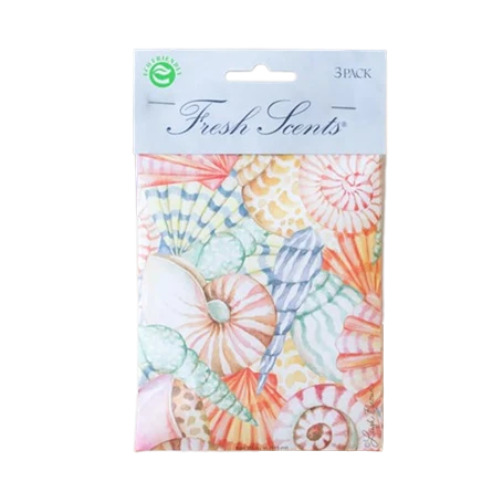 Exceptional Fresh Scents Sea Shells Sachets 3-Pack High-End