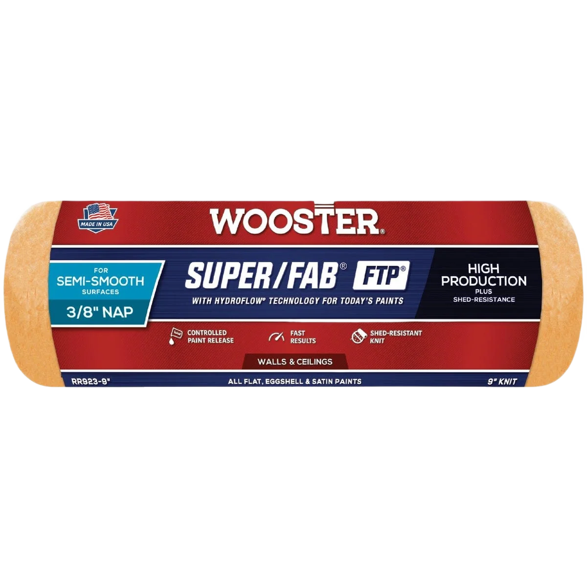 Detailed Wooster Super Fab Knit Fabric Roller Cover 9 x 3 8 in. Convenient