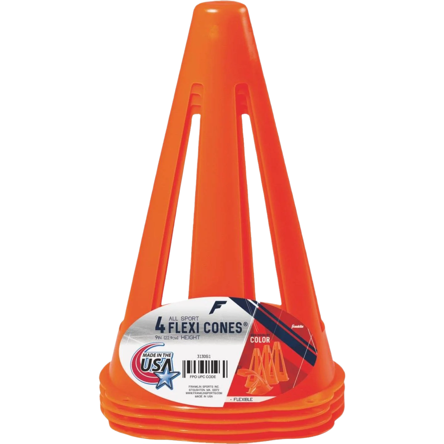 Stylish Franklin Flexi Cones Field Marker Cone 9 in. 4-Pack Organic