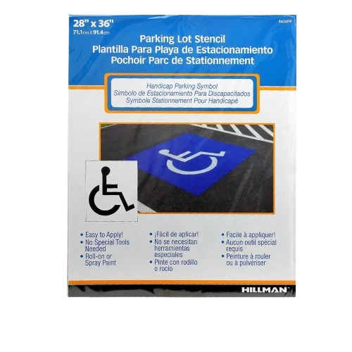 Green Hillman Handicapped Parking Symbol Stencil 28 in. x 36 in. Advanced