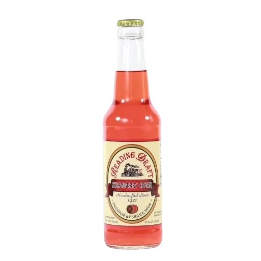 Organic Reading Soda Works Strawberry Cream Soda - 12 oz. Genuine