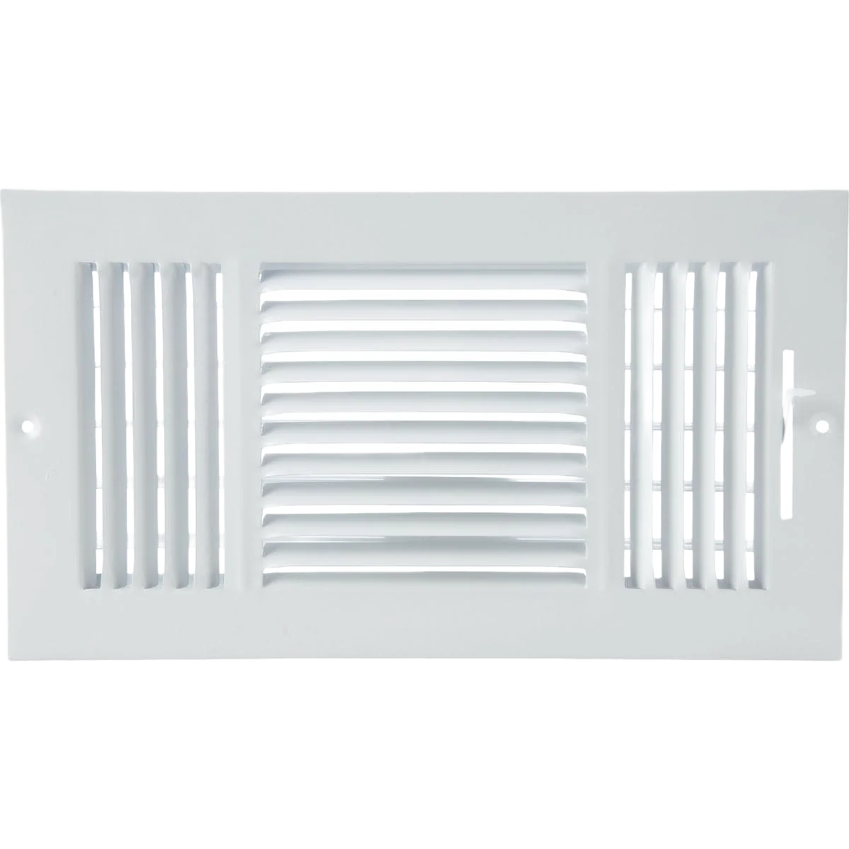 Relaxed Home Impressions 6 in. x 12 in. Steel 3-Way Wall Register White Top-Quality