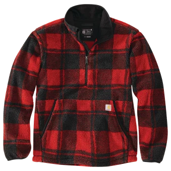 Exceptional Carhartt XL Crabapple Men's Black Loose Fit Fleece Quarter Zip Pullover Durable