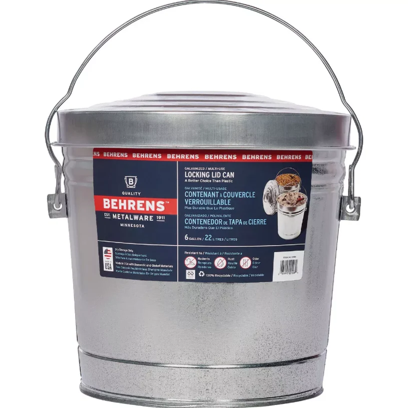 Proven Behrens Galvanized Garbage Can 6 gal. Sustainable