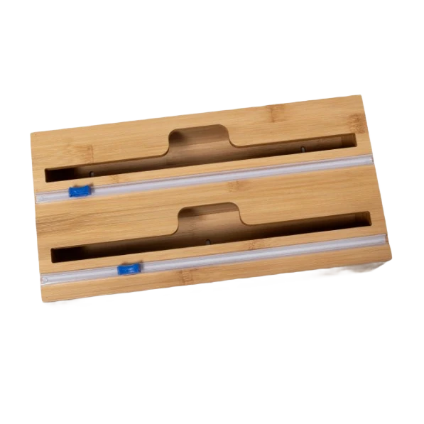 Sustainable Lipper Bamboo 2-In-1 Wrap Dispenser with Cutter Luxury