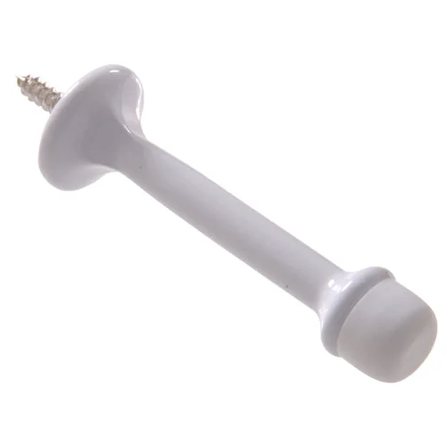 Natural Hillman White Decorative Rigid Door Stop 3 in. Pure