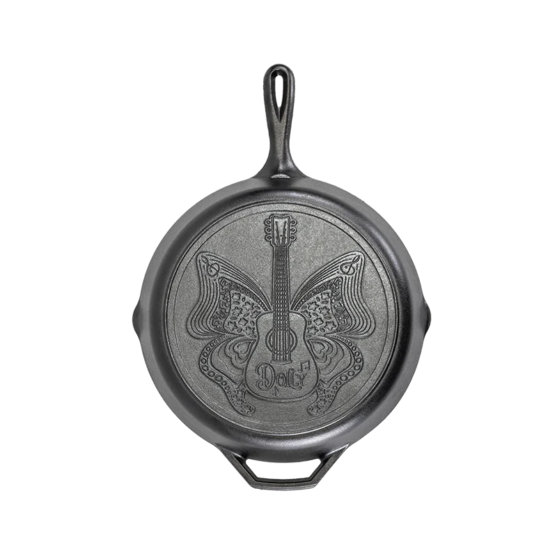 Original Lodge 'Love is Like a Butterfly' Dolly Parton Skillet 12 Solid
