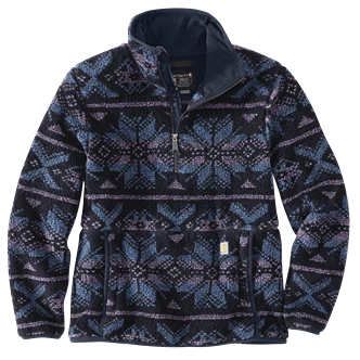Luxury Carhartt Women's 2XL Navy Fairisle Loose Fit Fleece Pullover Innovative