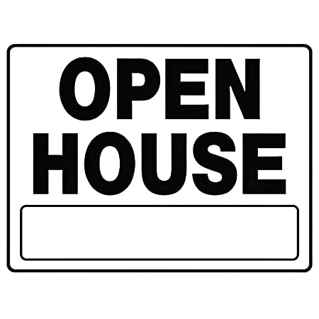 Official Hillman White Black Open House Sign 20 x 24 in. Smooth