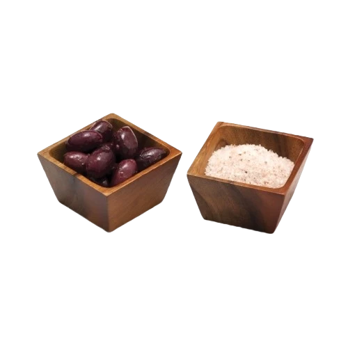 Recyclable Lipper Acacia Square Pinch Bowls Set of 2 Long-Lasting