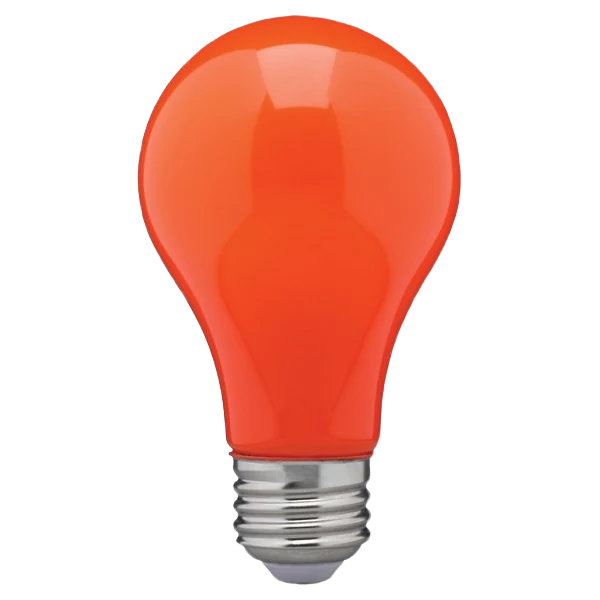 Smart Satco LED A19 Orange Medium Base Light Bulb Proven