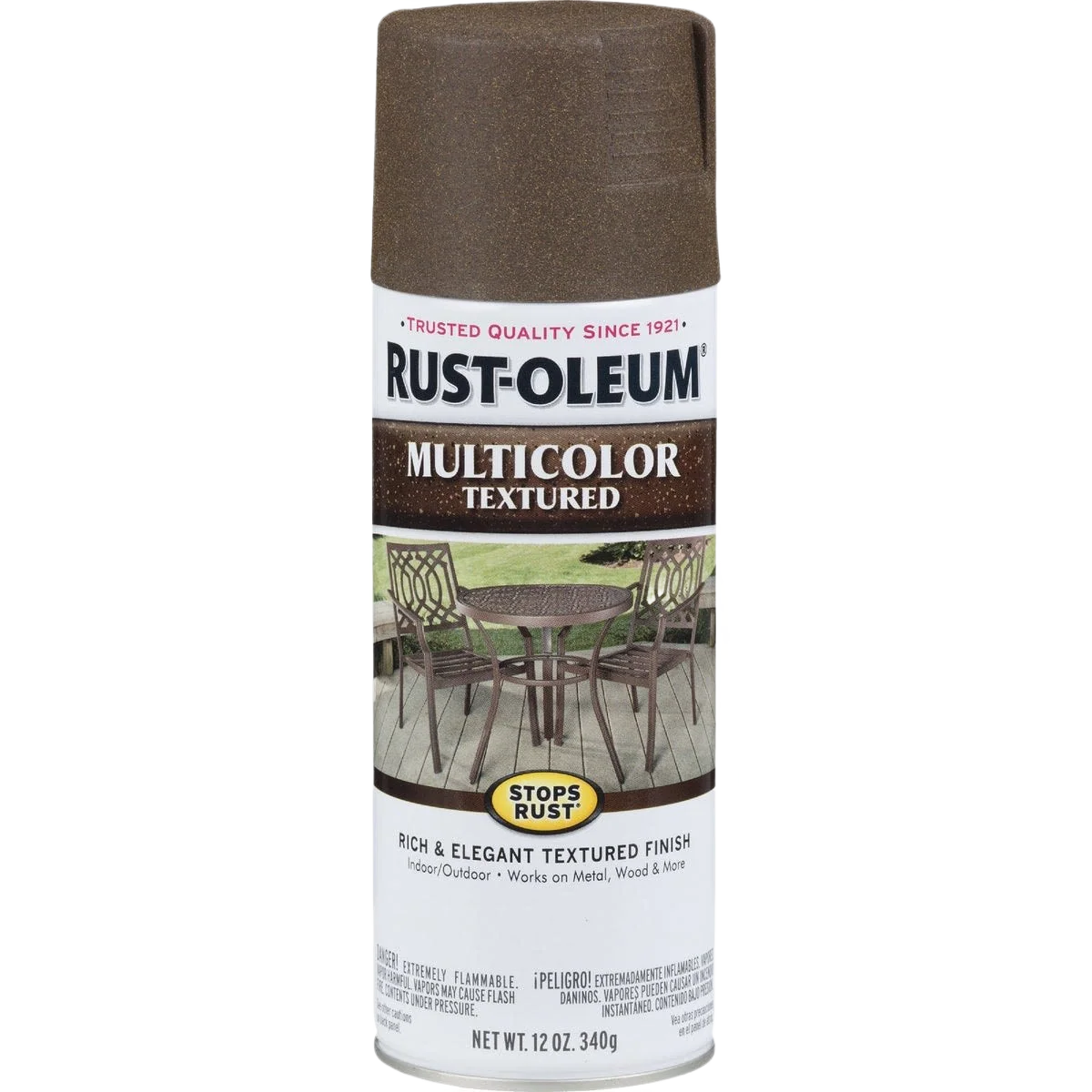 Easy-to-Use Rust-Oleum Autumn Brown Multicolor Textured Spray Paint 12 oz. Long-Lasting