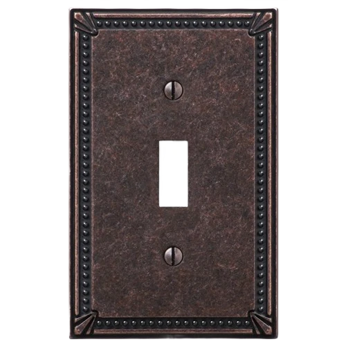 Eco-Friendly Amerelle 1 Toggle Imperial Bead Tumbled Antique Bronze Wallplate Premium