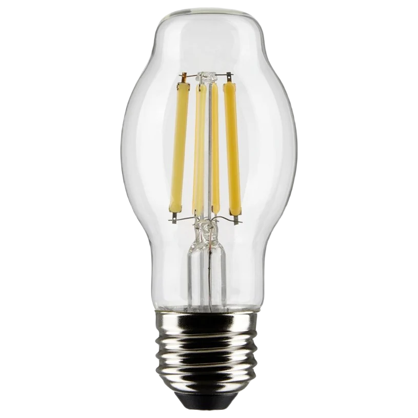 Traditional Satco 8 Watt BT15 LED Clear Cool White Medium Base Light Bulb Proven