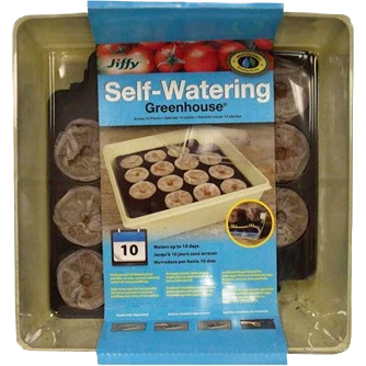 Enhanced Jiffy 14 Cell Self-Watering Greenhouse Seed Starter Kit Luxury