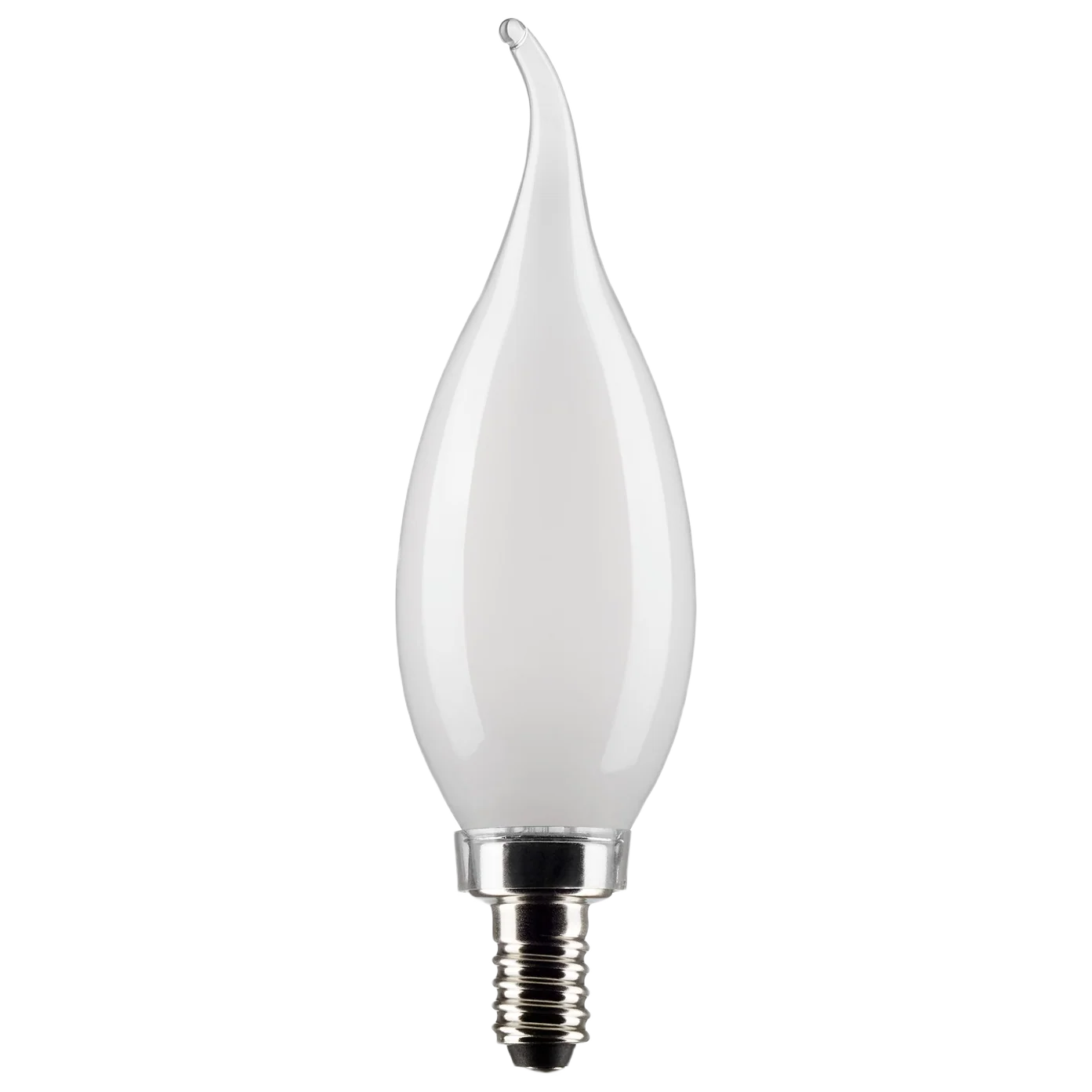 Quality Satco 5.5 Watt CA10 LED Frosted Decorative Flame Light Bulb 2-Pack Verified