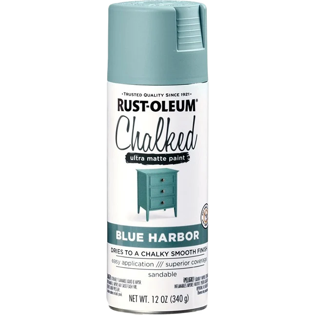 Fast Rust-Oleum Blue Harbor Ultra Matte Chalked Spray Paint 12 oz. Powerful