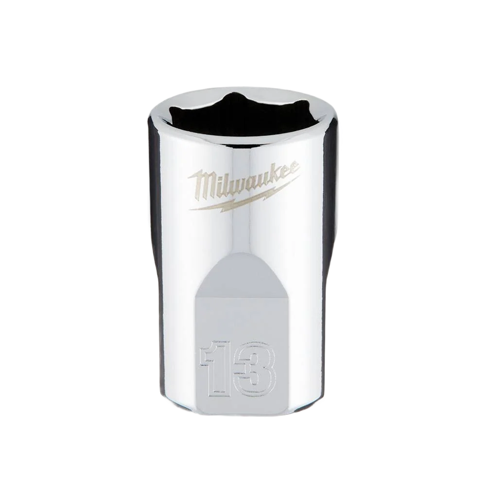 Quality Milwaukee 3 8 Drive 13-mm 6-Point Socket w FOUR FLAT™ Sides Genuine
