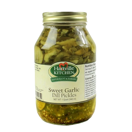 Lightweight Hartville Kitchen Sweet Garlic Dill Pickles 32 oz. Sustainable