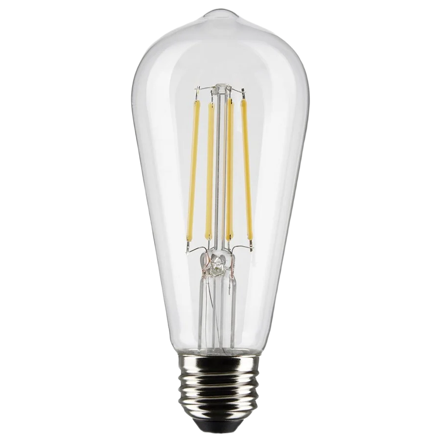 Contemporary Satco 8 Watt LED ST19 Clear Medium Base Light Bulb 2-Pk Advanced