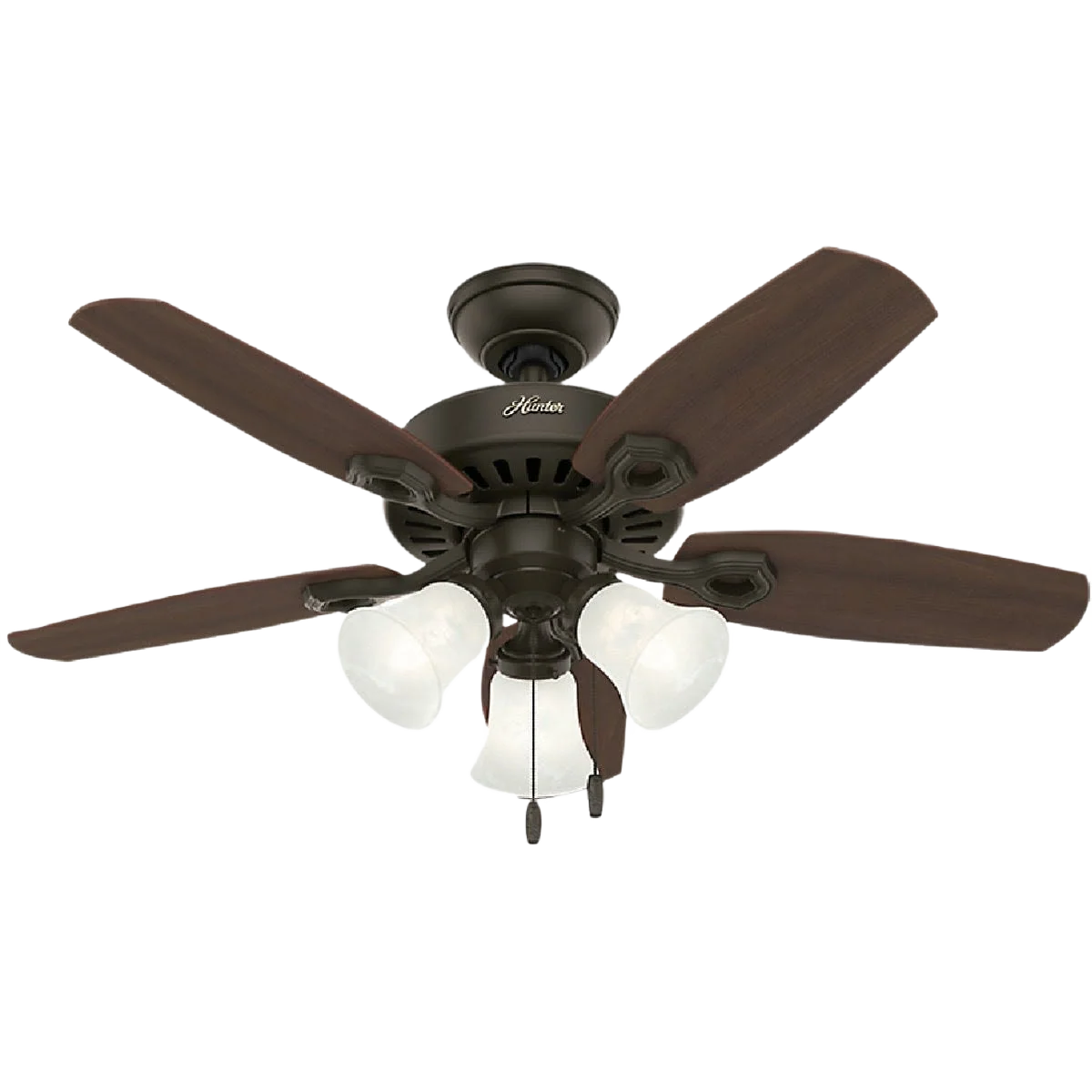 Selected Hunter Builder New Bronze Small Room Ceiling Fan with Light Kit 42 in. High-Grade
