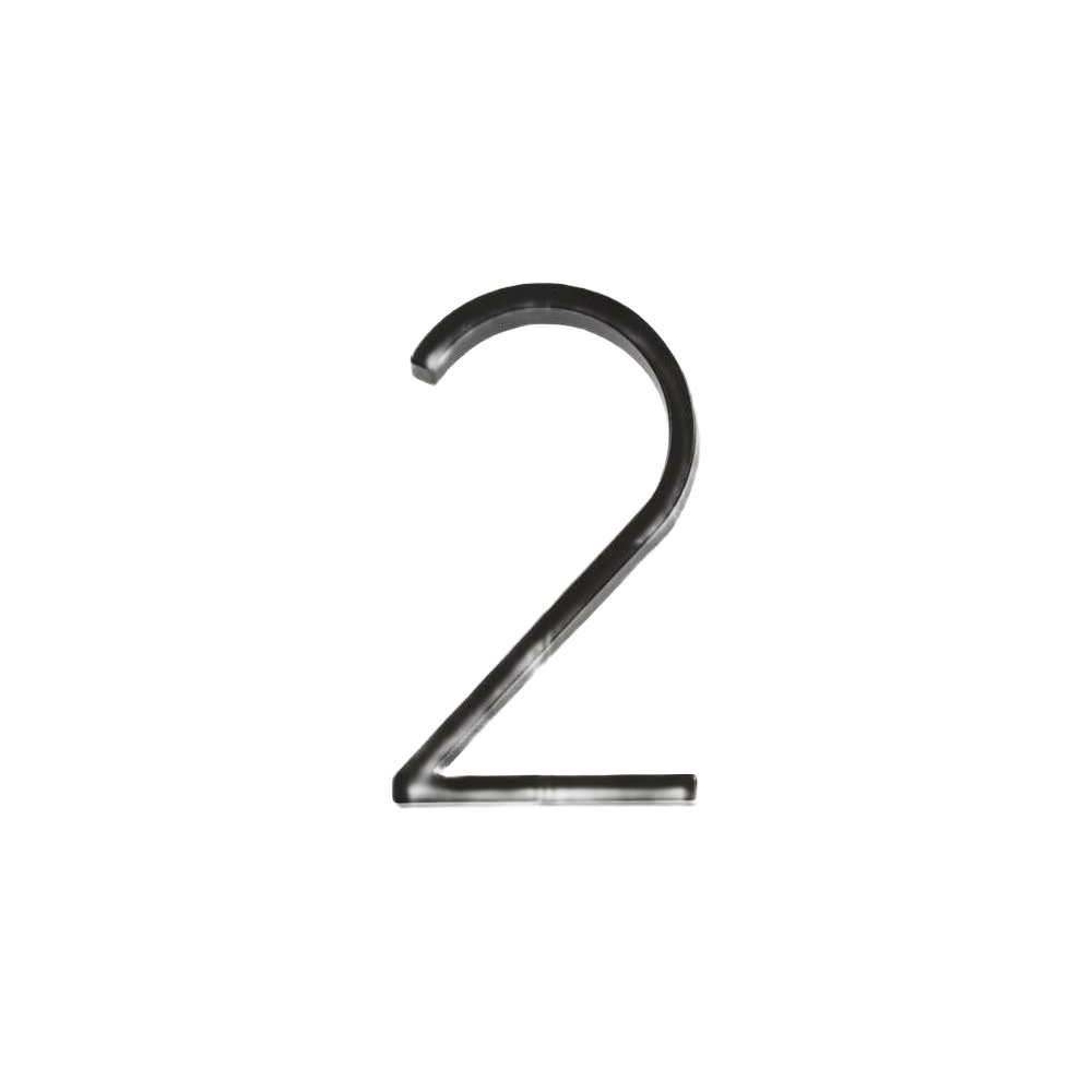 Smooth Hillman Distinctions 5-In. Floating Mount Black House Number 2 Responsible