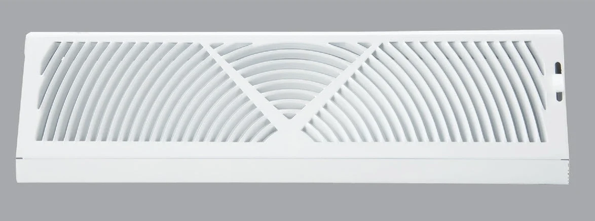 High-Performance Home Impressions 18 in. Steel Baseboard Diffuser White Solid
