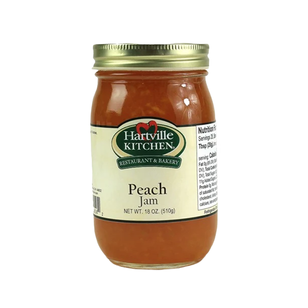 Healthy Hartville Kitchen Peach Jam 18 oz. Breathable