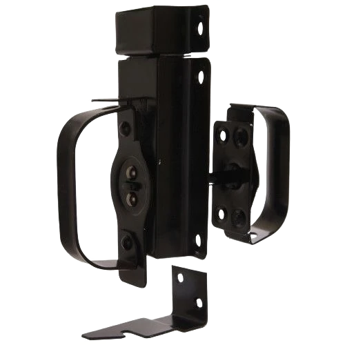 Efficient National Hardware Black Steel Swinging Door Latch Authentic