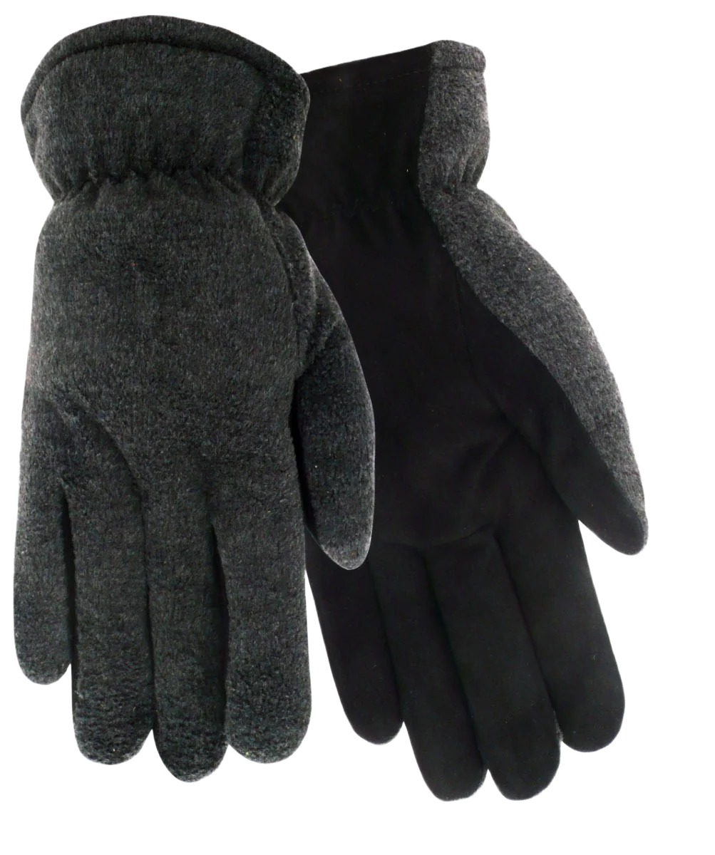 Long-Lasting Red Steer Medium Fleece Thermal Lined Deerskin Gloves Reliable