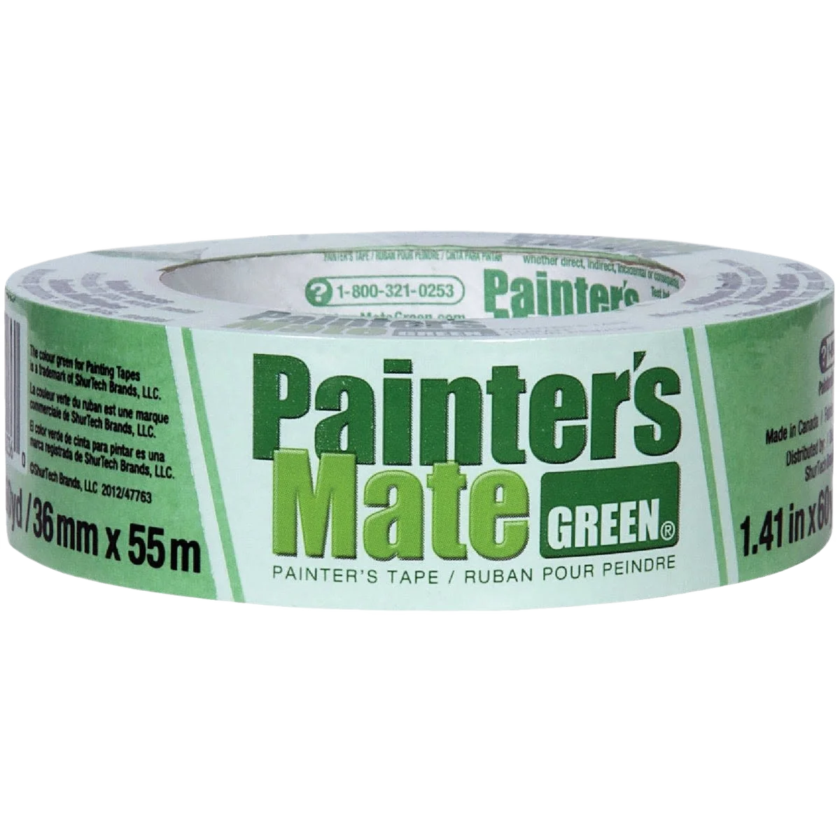 Contemporary Painter's Mate Green Masking Tape 1.41 in. x 60 yd. High-Performance