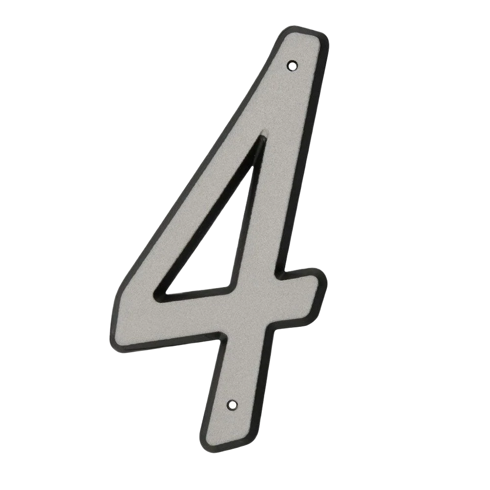 Traditional Hillman 4-In. Nail On Reflective House Number 4 Top-Quality