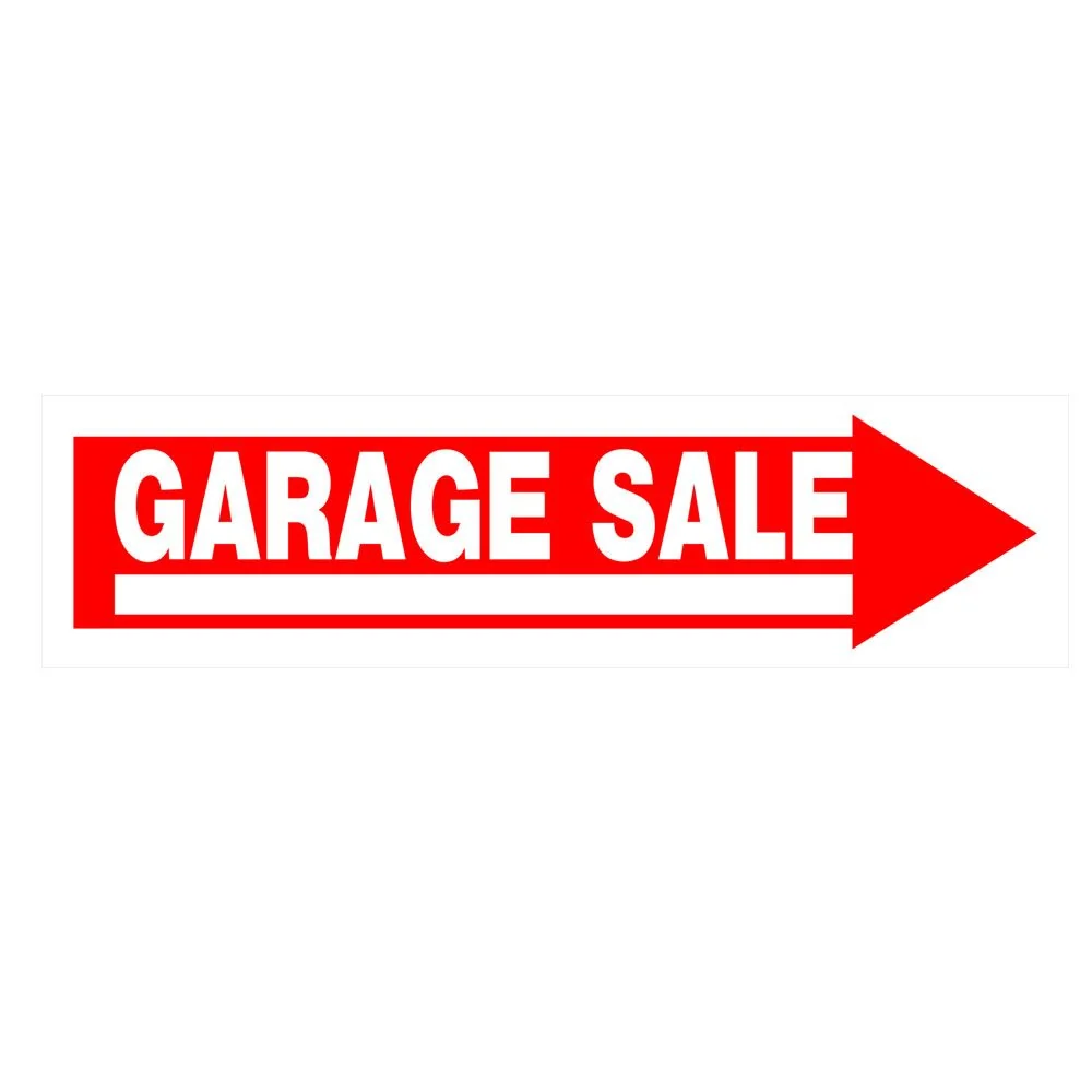 Elegant Hillman 6 in. x 24 in. Corrugated Plastic Garage Sign Flexible