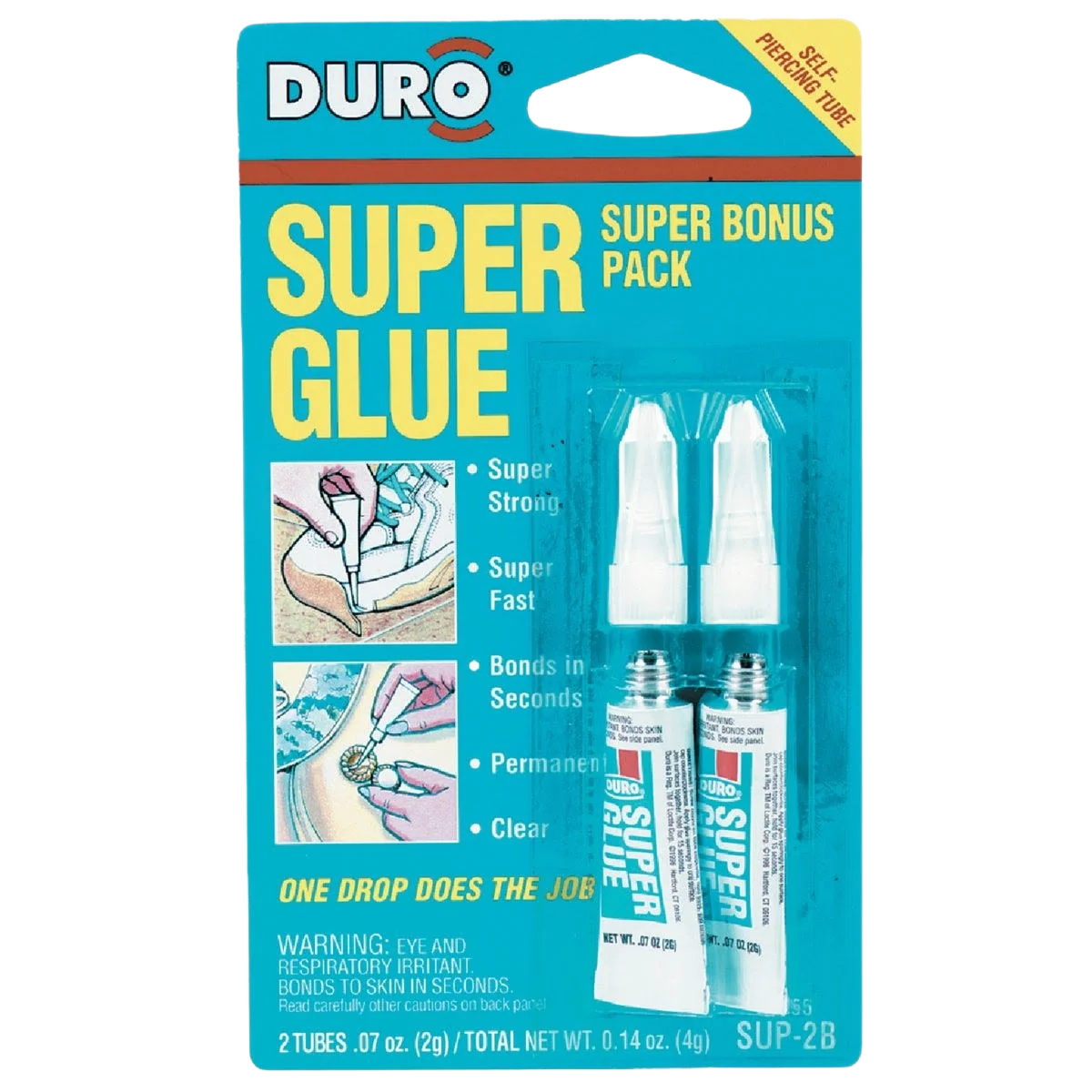 Luxury Duro Liquid Super Glue 0.07 oz 2-Pack Comfortable