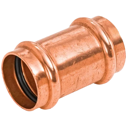 Lightweight NIBCO 1 2 x 1 2 Press Copper Coupling without Stop High-Performance