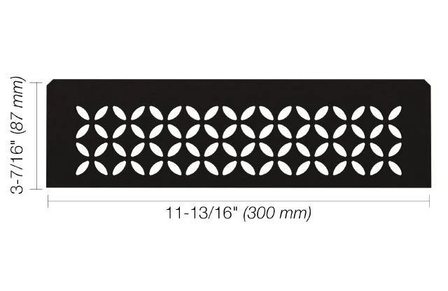 Smooth Schluter Matte Black Niche Floral Rectangular Shelf Original