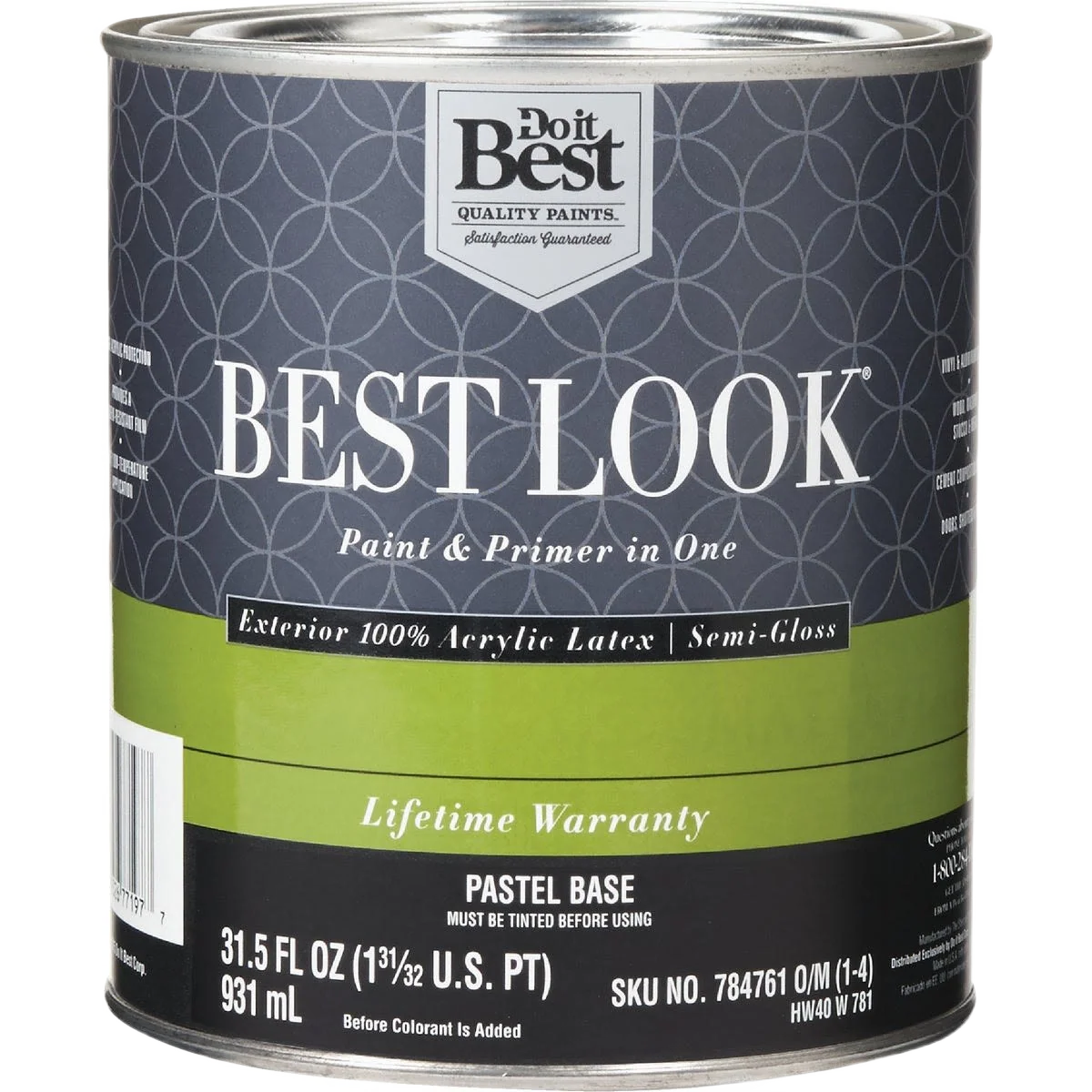 Exceptional Look 1-qt. Pastel Base Exterior Latex Semi-Gloss Paint Primer In One Specialty