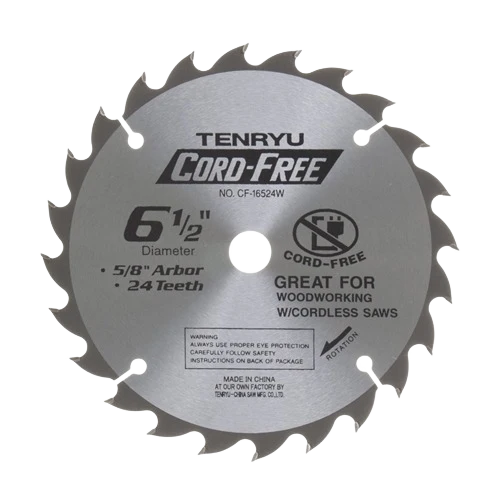 Eco-Friendly Tenryu 6-1 2 in. 24 Th. Carbide Saw Blade Modern