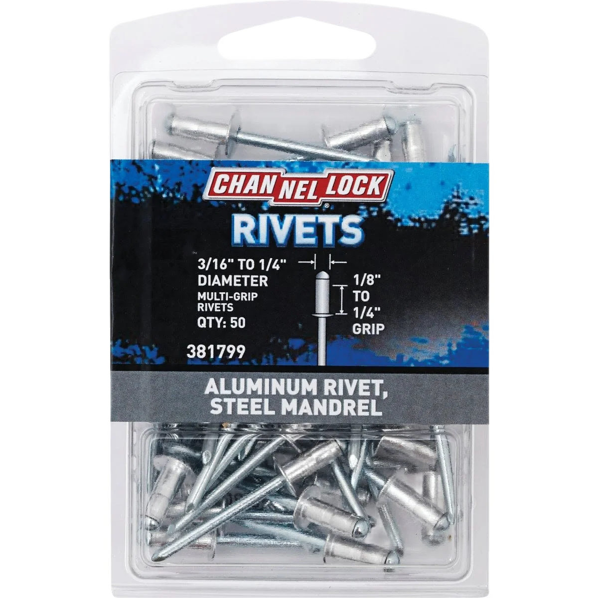 Verified Channellock 3 16 -1 4 x .063 -.250 Grip Multi-Grip POP Rivet 100-Pack High-Quality