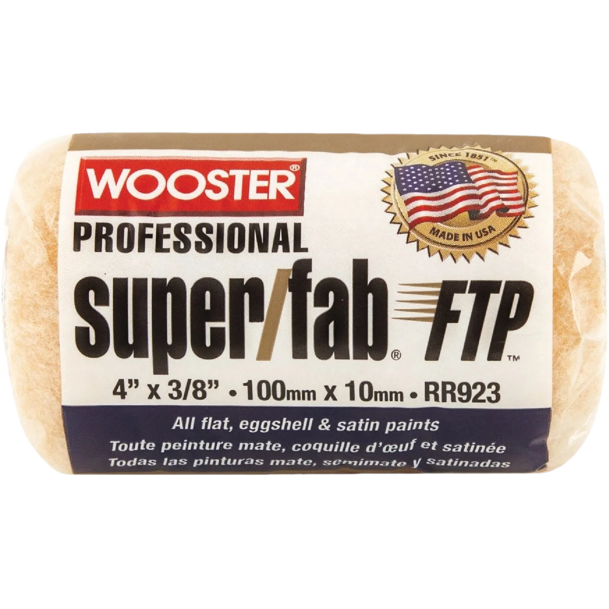 Natural Wooster Super Fab Knit Fabric Roller Cover 4 x 3 8 in. Solid