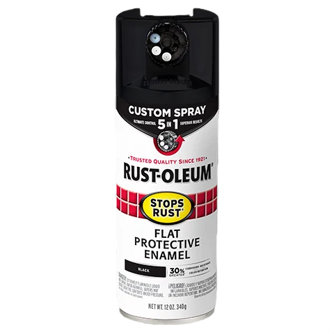 Practical Rust-Oleum Protective Enamel w 5-in-1 Spray Flat Black Specialty