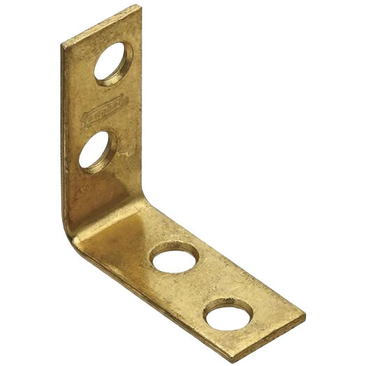 Safe National Hardware 1-1 2 x 5 8 Brass Steel Corner Brace 4-Count Enhanced
